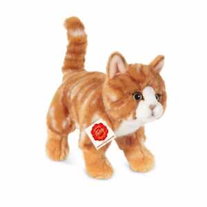 Teddy-Hermann Plüsch Katze stehend rotgetigert orange 20cm