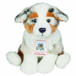 Teddy-Hermann Australian Shepherd Welpe sitzend weiß/grau/braun 22cm