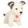 Teddy-Hermann Plüsch Hundewelpe Russell weiß/braun 25cm