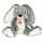 Teddy-Hermann Plüsch Schlenkerhase grau 28cm