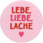 DEPESCHE Filzmagnet groß Lebe, liebe, lache