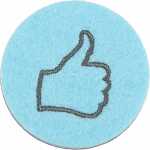 DEPESCHE Filzmagnet klein Daumen hoch