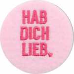 DEPESCHE Filzmagnet klein Hab dich lieb