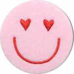 DEPESCHE Filzmagnet klein Happy Face rosa