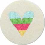 DEPESCHE Filzmagnet klein Herz bunt