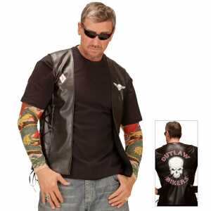 WIDMANN Outlaw Biker Weste schwarz Größe M/L