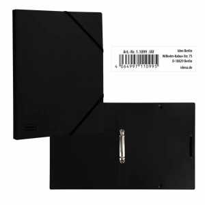 Idena Eco Ringbuch 2 Ringe schwarz DIN A4 25mm aus Karton