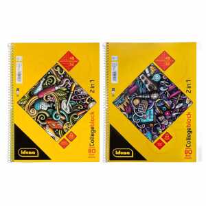 Idena Collegeblock 2in1 48 Blatt kariert/32 Blatt liniert DIN A4