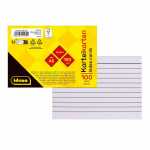 Idena Karteikarten liniert weiß DIN A6 100 Stück