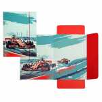 Idena Sammelmappe Autorennen mit Gummizug 400g/m²...