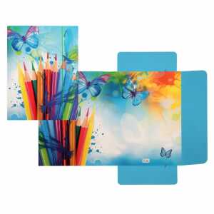 Idena Sammelmappe Schmetterling mit Gummizug 400g/m² DIN A3