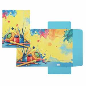 Idena Sammelmappe Pinsel mit Gummizug 400g/m² DIN A3