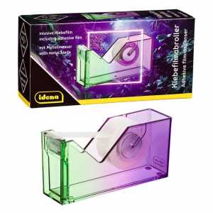 Klebefilmabroller Bicolor inklusive 1 Klebefilm lila/grün 126x36x62mm