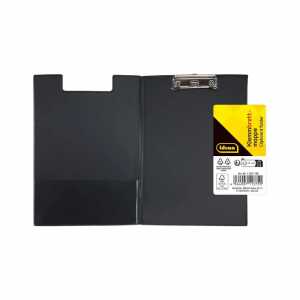 Idena Klemmbrettmappe PVC beschichtet schwarz DIN A4