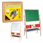 Idena Magnetstandtafel 2-seitig mit Ablage...