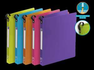 Ringbuch "School Life" PP 30 mm 2 Ringe sortierte Packung mit 5 Farben