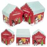 Geschenkboxen Weihnachten Häuschen Christmas