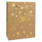 Geschenktasche Weihnacht Merry Christmas Kraftpapier...