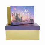 Idena Geschenkboxen Weihnachten lila M: 19x8x13