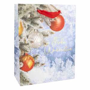 Idena Geschenktasche Weiße Weihnachten mehrfarbig 18x8x23cm