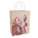 Idena Geschenktasche Weihnachten Santa mehrfarbig 25x12x33cm