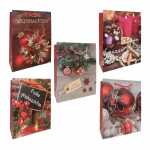 Geschenktasche Weihnachten classic 33x10x41cm 5fach sortiert