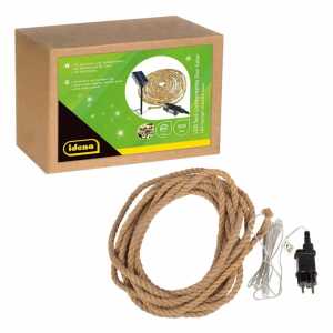 Duo Solar-LED-Lichterkette Netzteil/Solarmodul 8h Timer 14m 100 LED