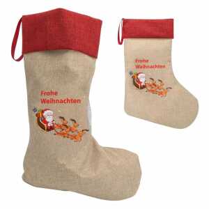 Idena Weihnachtsstrumpf Weihnachtsmann 31x46cm