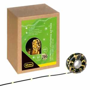 Micro-Lichterkette 200 LED warmweiß 22,9m Rolle 8h Timer 8 Lichtmodi
