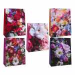 Idena Geschenktasche classic Blumen glänzend...