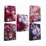 Idena Geschenktasche classic Blumen glänzend...