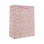 Idena Geschenktasche Blumen Kraftpapier 140g/m² pink...