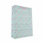 Idena Geschenktasche Blumen Kraftpapier 140g/m² blau...