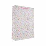 Idena Geschenktasche Blumen Kraftpapier 140g/m² rosa...