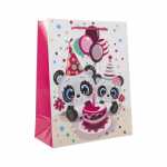 Idena Geschenktasche Pandas Kupferpapier 128g/m²...