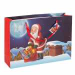Geschenktasche Santa Schornstein mehrfarbig 38x26x10cm...