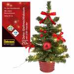 Deko Weihnachtsbaum rot geschmückt 20 LED...