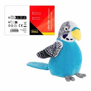 Idena Plüsch Laber Wellensittich blau 18cm