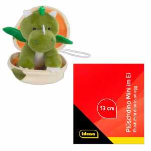 Idena Plüschdino Mini im Ei 13cm