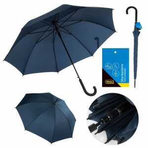 Idena Stockschirm blau Ø100cm Soft-Touch-Designgriff