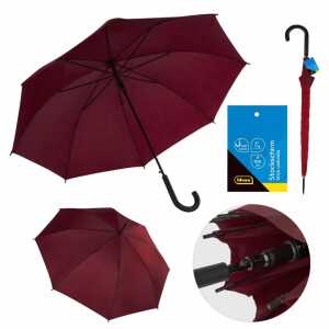 Idena Stockschirm bordeaux Ø100cm Soft-Touch-Designgriff
