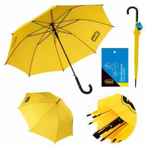 Idena Stockschirm gelb Ø100cm Soft-Touch-Designgriff