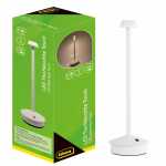 Idena LED-Tischleuchte Akku weiß 29cm dimmbar Innen