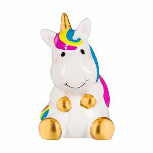 Idena Keramikspardose Einhorn 10,2x8,8x14,3cm