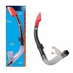 Schnorchel Erwachsene schwarz/orange/durchsichtig 17x4x46cm