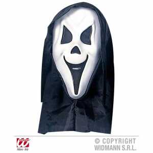 WIDMANN Maske Geist mit Kapuze und nicht sichtbaren Augen