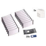 Namensschild, 70 x 30 mm, Magnethalterung, anthrazit...