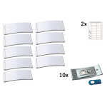 Namensschild, 34 x 80 mm Magnethalterung matt edelstahl...