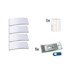 Namensschild, 34 x 80 mm, Magnethalterung matt edelstahl...