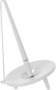 Deskset EPOCA, Ständer mit 45 cm Kette, Gummifüße, weiß